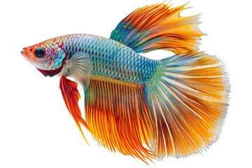 Fototapeta premium Colorful Betta Fish with Long Flowing Fins