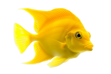 Yellow Fish with Black Background