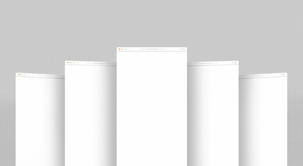 White browser screen for website mockup
