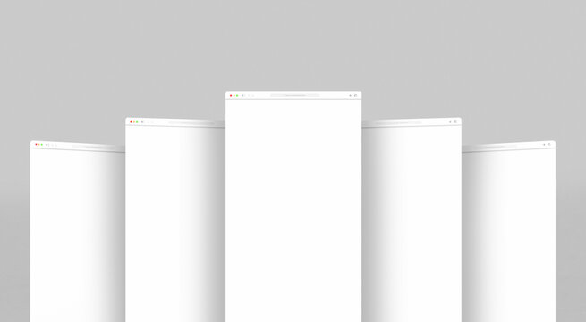 White browser screen for website mockup