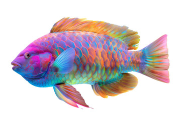 Fototapeta premium Colorful Parrotfish with Scales