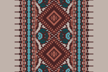 Carpet pattern Persian. Geometric ethnic oriental seamless pattern traditional Design for background. african pattern. rug , tile , wallpaper , Vector illustration. American