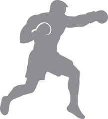 Silhouette of Boxer Sport Champions