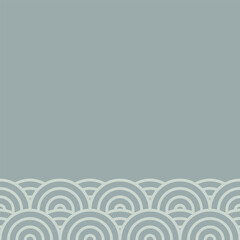 Circle pattern border frame illustration design