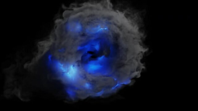 blue smoke circle loop effect animation