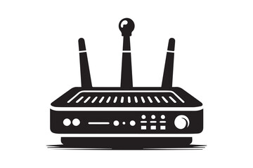 Obraz premium Wifi Router Icon vector silhouette Illustration artwork