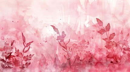 Fototapeta premium Vibrant Red Abstract Watercolor Splash Background with Delicate Paper Texture and Hand Crafted Illustrative Style Ethereal Watercolor Painting Technique for Minimalist Banner Templates