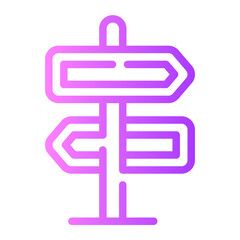 direction Line Gradient Icon