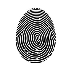 fingerprint vector illustration isolated on background	
