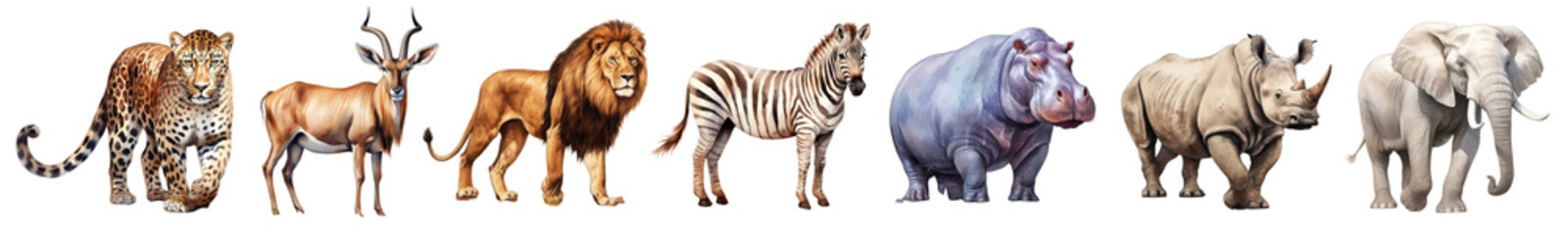 Obraz premium wild animal full body set