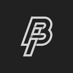 Letter BI or IB Logo, Monogram Logo letter B with I combination, design logo template, vector illustration