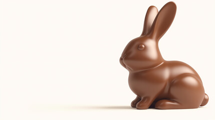 Obraz premium A chocolate rabbit is sitting on a white background