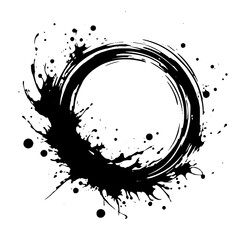 circle frame splash vector illustration isolated on white	
