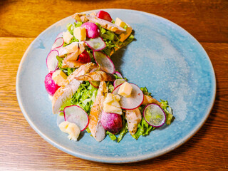 Fine dining cuisine - french dish on the table 