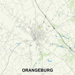 Orangeburg, South Carolina, USA map poster art