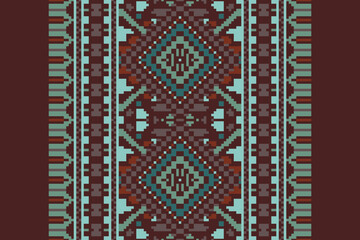 Seamless geometric ethnic asian oriental and tradition pattern design for texture and background. Silk and fabric pattern decoration for carpet, clothing, wrapping and wallpaper