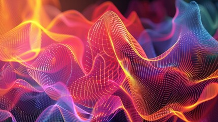 Fototapeta premium Abstract Wavy Pattern with Vibrant Colors