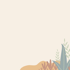 Fototapeta premium Vector design floral border corner frame