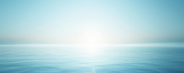 Obraz premium Serene Gradient Background in Light Blue and White with Copyspace for Text Overlay