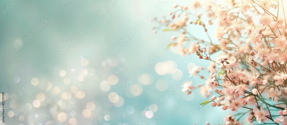 Fototapete of set decoration isolated on pastel background . with copy space image. place for adding text or de