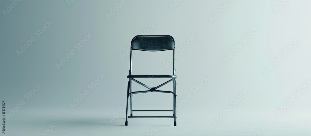 Poster metal chair on white background. with copy space image. Place for adding text or design