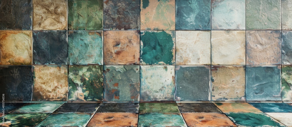 Aufkleber ceramic tile texture. with copy space image. Place for adding text or design