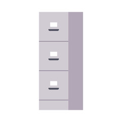 Office wall of filing cabinet, office furniture for document storage, documents data archive storage business administration, business archive, confidential data management flat vector illustration.
