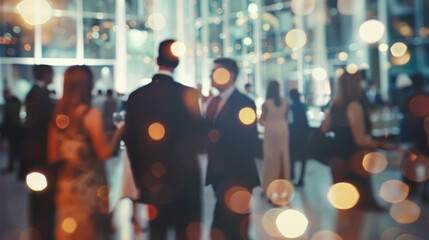 Blurred Image of Business People at Office Party