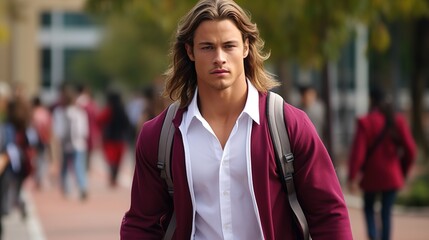 woman walking in the city