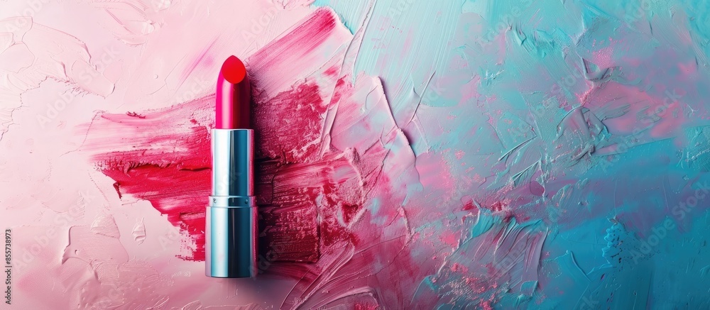 Poster Lipstick background pastel background Lipstick  Abstract. with copy space image. Place for adding text or design