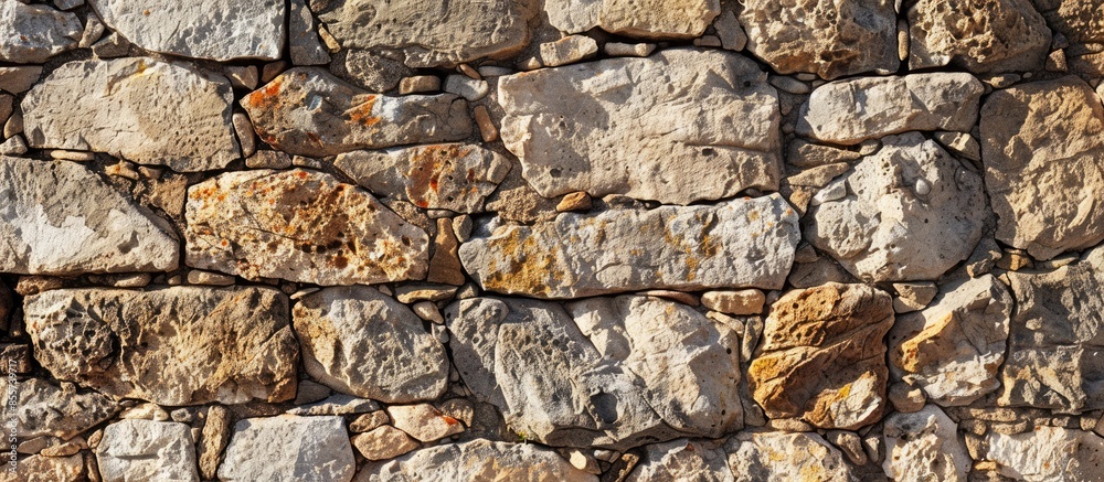 Poster old stone wall close-up. with copy space image. Place for adding text or design