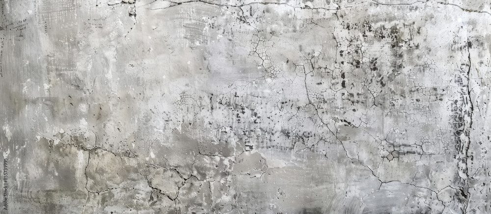 Aufkleber gray rough old concrete wall texture. textured cement plaster surface with small cracks. wide grunge