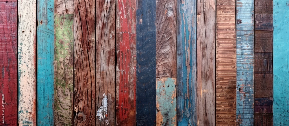 Poster Abstract grunge old color wood texture background. with copy space image. Place for adding text or design