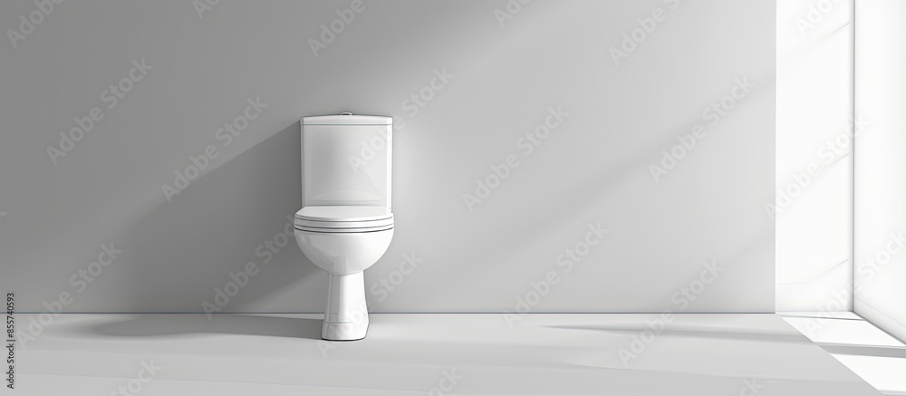 Aufkleber A simple white toilet. with copy space image. Place for adding text or design