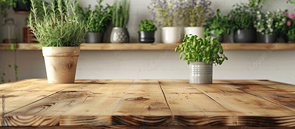 Poster wooden desk and cook . with copy space image. Place for adding text or design