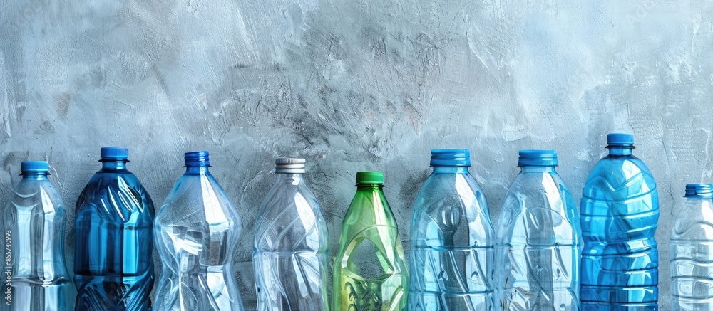 Aufkleber plastic bottles,Recycle waste management concept. Copy space image. Place for adding text or design