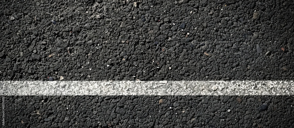 Leinwandbilder new asphalt texture with white dashed line. copy space image. place for adding text or design