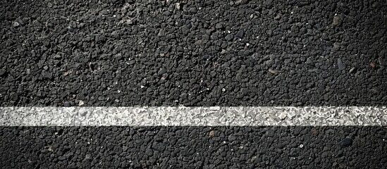 Fototapeta premium New asphalt texture with white dashed line. Copy space image. Place for adding text or design