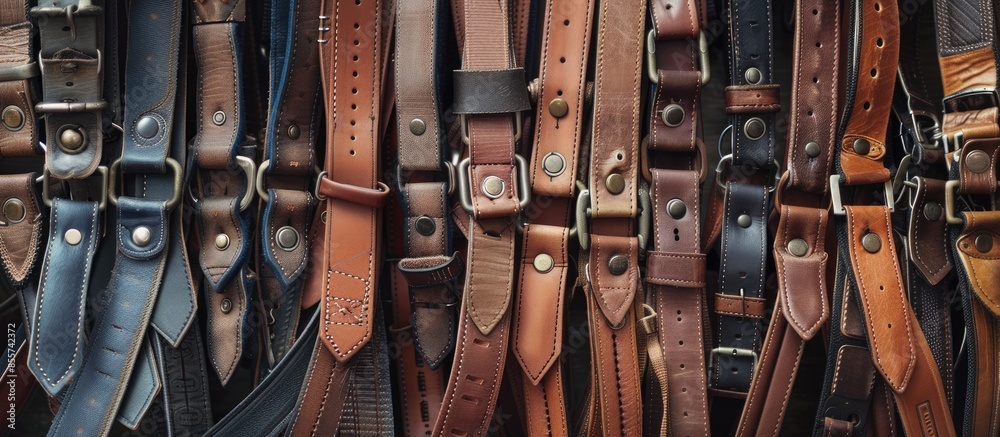 Poster a lot of gorgeous suspenders, close up. with copy space image. place for adding text or design