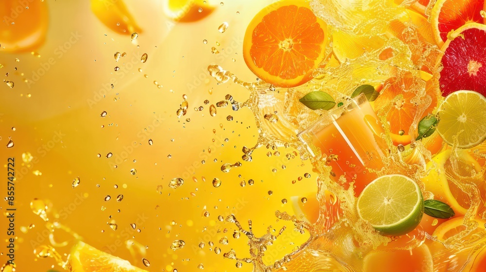 Wall mural Citrus Splash: A Vibrant Burst of Flavor