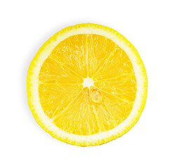 Hlaf of Lemon isolated on white background.