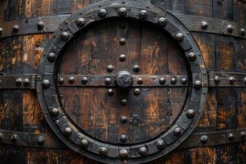 Fototapeta premium barrel wooden texture professional photography