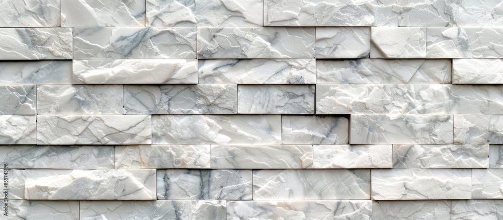 Aufkleber surface of vintage white marble brick wall background for design in your work texture backdrop conce
