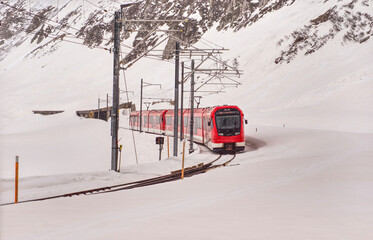 Naklejka premium Gotthardbahn on the Oberalppass