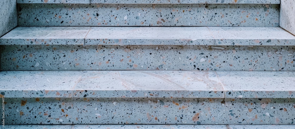 Aufkleber stairs walkway down terrazzo floor. select focus with shallow depth of field. with copy space image. Place for adding text or design