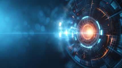 High-resolution digital HUD interface with intricate designs suggesting advanced technology and data analysis