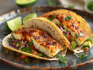 Air-Fryer Fish Tacos with Self-Serve Toppings