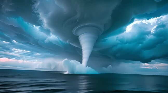 a tornado in the middle of the ocean
