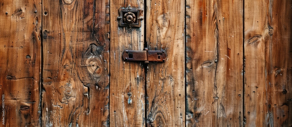 Poster a wood door. with copy space image. place for adding text or design