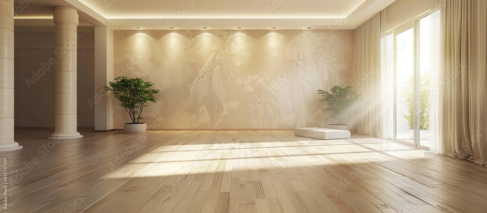 Aufkleber Interior design with empty walls. with copy space image. Place for adding text or design